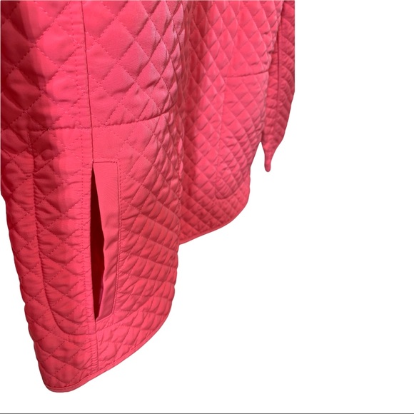 ESPRIT QUILTED Y2K PINK REVERSIBLE FLORAL FULL ZIP LS JACKET SIZE LARGE NWOT - Picture 6 of 16